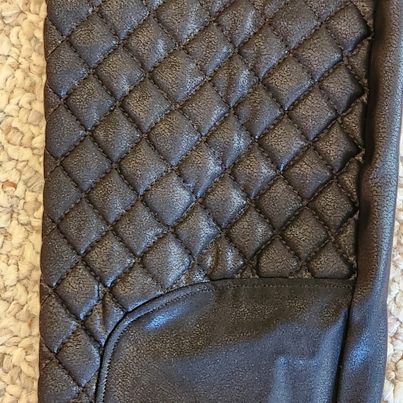 Spanx Moto Faux Leather Leggings Size Small Color black - Picture 8 of 12